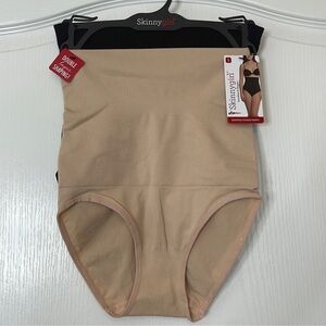 Skinnygirl High Waisted Shaping Briefs Black and Nude Small